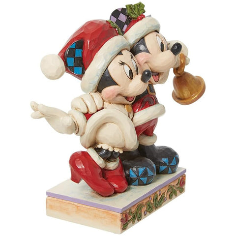 Enesco Mickey and Minnie with Jim Shore resin bell