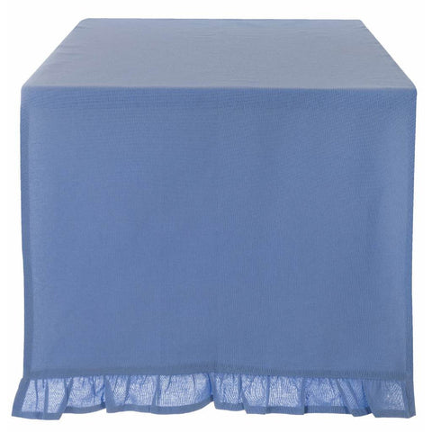BLANC MARICLO' Runner da tavola INFINITY in cotone azzurro 50x150 cm A3021999CE