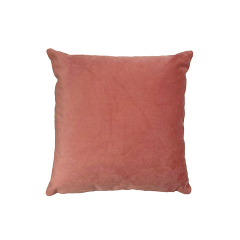 RIZZI Coussin décoratif en velours coton carré rose coussin 40x40 cm
