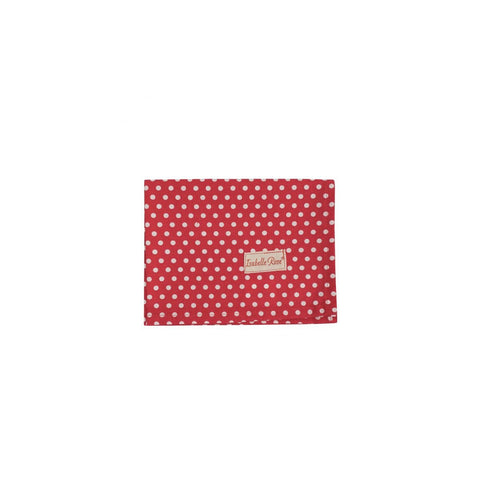ISABELLE ROSE Torchon rouge à pois blancs 50x70 cm