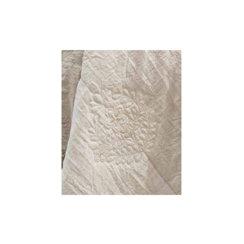 L'ATELIER 17 "Ravello" delavè microfibre light single quilt for spring and summer with embroidery and Shabby Chic frill 180x255 cm 3 variants