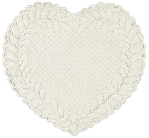 BLANC MARICLO' American placemat set white heart 42x42 cm a2927999nt
