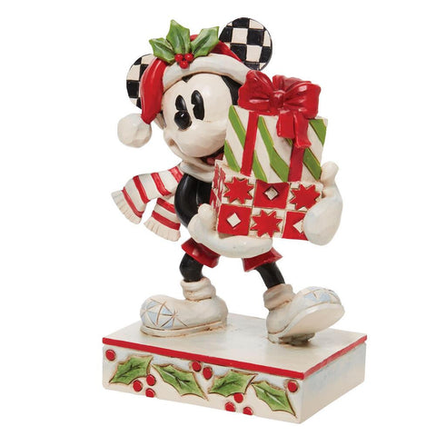Enesco Mickey Mouse Christmas figurine with Disney gifts