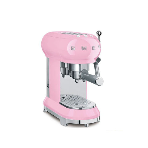 SMEG 1 cup pink espresso and cappuccino machine ECF01PKEU