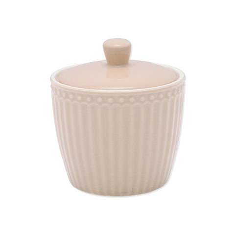 GREENGATE Sugar bowl sugar jar ALICE cream porcelain 9x9,5 cm