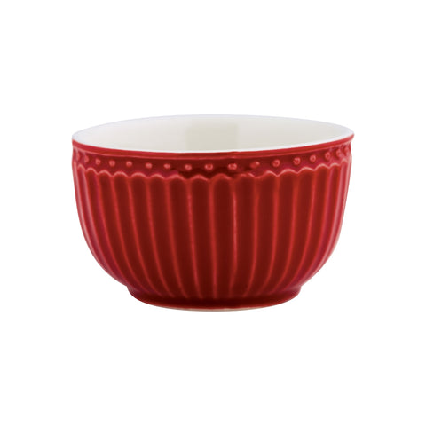 GREENGATE Small bowl mini container ALICE red porcelain Ø8,5 H5 cm