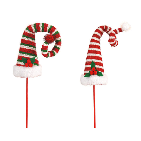 VETUR Christmas decoration Elf hat padded in fabric 2 variants 48 cm