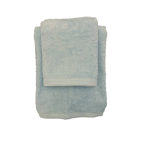 BIANCOPERLA Coppia di asciugamani da bagno PERLA in spugna 60x110 cm 40x60 cm