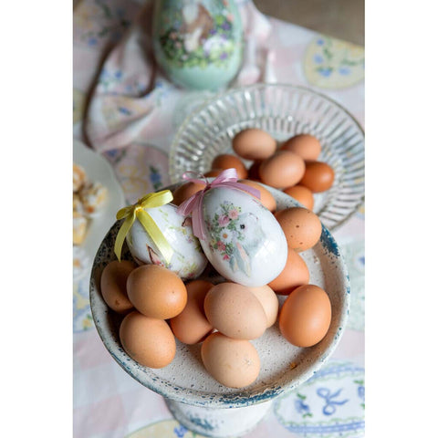 Blanc Mariclò Decoro uovo con coniglio "Aminta" Shabby 7x7x10 cm