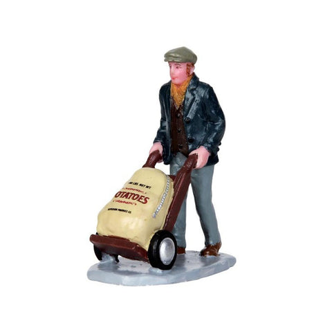 LEMAX Personaggio con un sacco di patate "Market Worker" per il tuo villaggio di natale