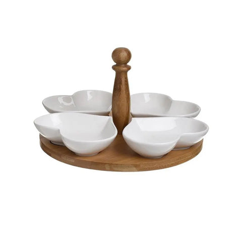 In Art Set 4 heart-shaped porcelain appetizer bowls