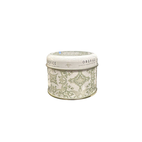 SHARON Made in Italy round tin box 7.5 cm, Confetti holder wedding favor idea 70 gr