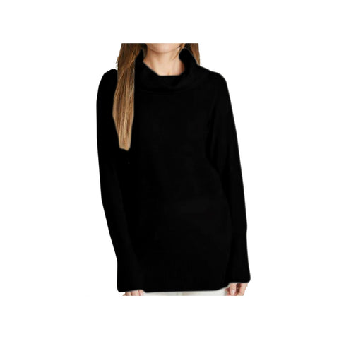 VICOLO TRIVELLI Black long-sleeved sweater with high neck