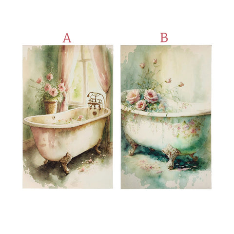 Cloth Clouds Shabby canvas bathroom picture 22x35x2.5 cm 2 variants (1pc)