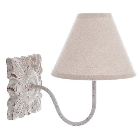 Blanc Mariclò Wall light lamp with linen shade ADELAIDE COLLECTION