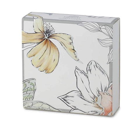 HERVIT Portaconfetti BLOSSOM bomboniera in cartoncino con fiori 10x10x3 cm 28013