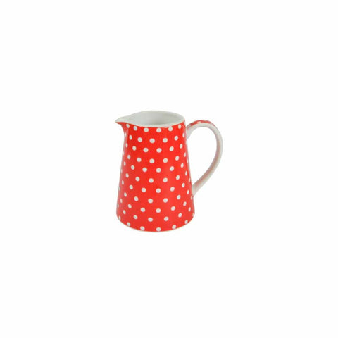 ISABELLE ROSE Red polka dot porcelain milk jug 170 ml IRPOR050