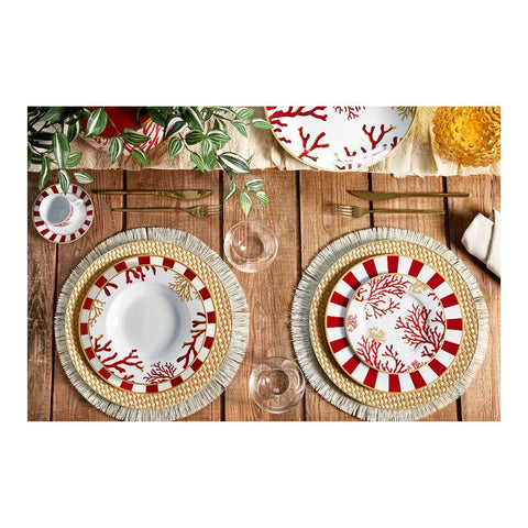Fade Set 6 "Izzie" round non-woven placemats 2 variants (1pc)