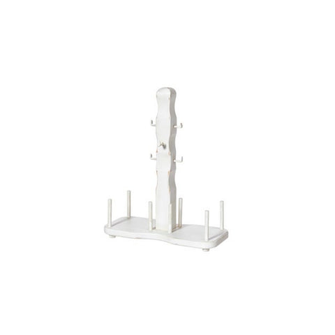 L'ART DI NACCHI Table cup holder in white wood 35x15,5x44 cm 4362/OW