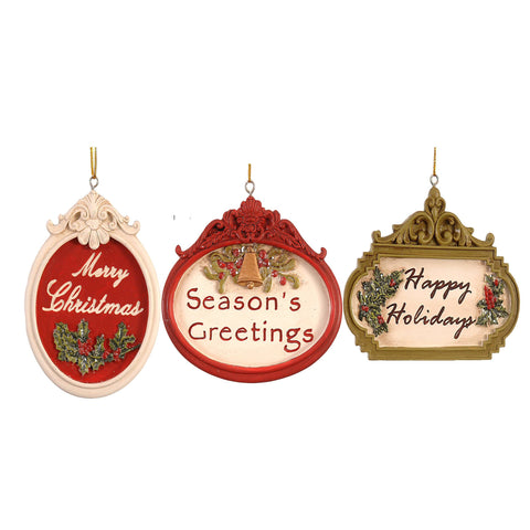 VETUR Christmas tag with phrases to hang 3 color variants 12.5 cm