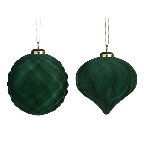 GOODWILL Boule de verre verte décoration sapin 2 variantes (1pc)