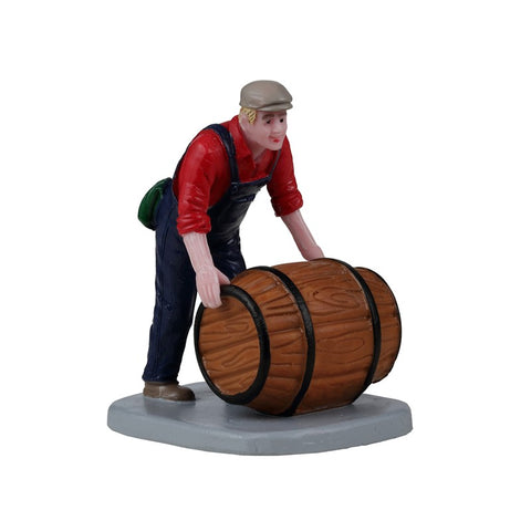 Personnage LEMAX avec tonneau de vin "The Wine Barrel" pour votre village de Noël