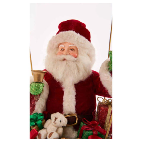 GOODWILL Père Noël en montgolfière Figurine de Noël en résine