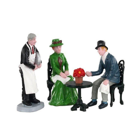 LEMAX CAFFE' SOCIETY Polyresin figurines characters at the bar 02925