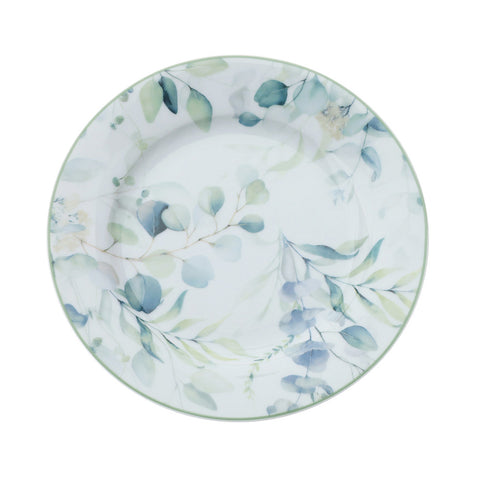HERVIT Set of two dessert plates in porcelain with floral pattern Ø19.5 cm