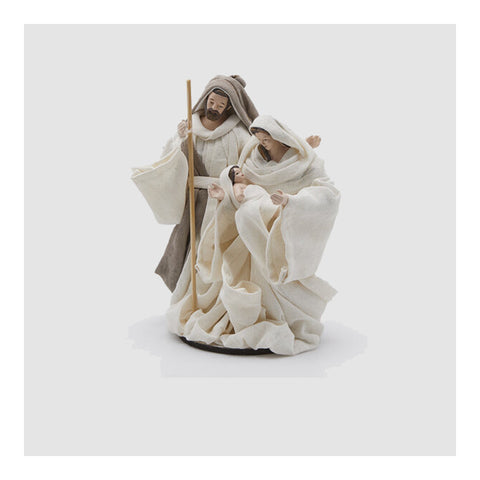 EDG Enzo De Gasperi Figurine de la Nativité seigneur sainte famille en résine H17 cm