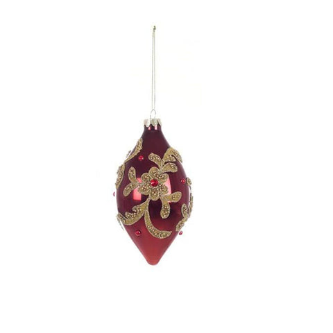 BLANC MARICLO' Christmas tree ball. in red glass (H16\10CM) A29468