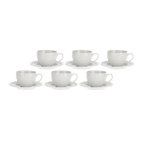 La Porcellana Bianca Set of 6 "Dreamy" porcelain coffee cups and saucers 100 ml