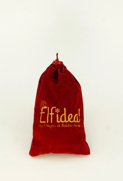 Elfidea Gift bag in fine green velvet + marker 14xh20 cm