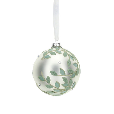 HERVIT Boule de Noël pour sapin verre champagne et vert Ø10 cm