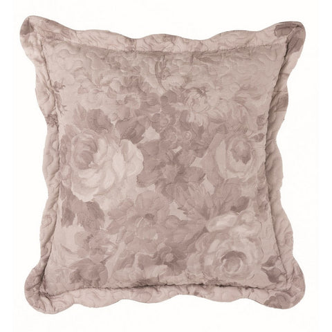 BLANC MARICLO' Furnishing cushion with FRESCO flowers beige 120 gsm 45x45 cm