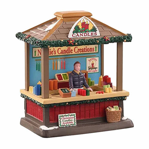 LEMAX Christmas scene Illuminated candle shop Build your own Christmas village