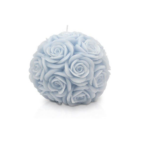 CERERIA PARMA Medium sphere candle rose decorative wax candle light blue Ø14 cm