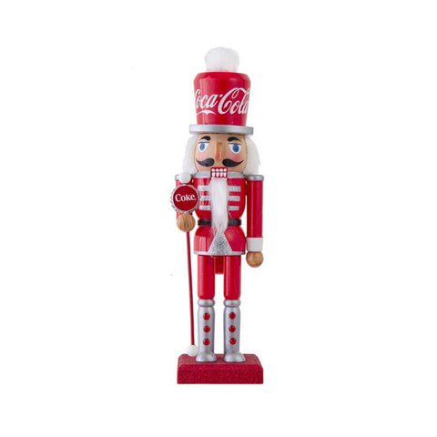 KURTADLER Schiaccianoci Coca-Cola statuina natalizia legno rosso H25,5 cm