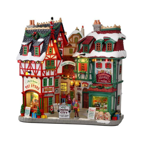 LEMAX Christmas Town for Christmas Village with Lights Polyresin 27,5x27x11,5cm