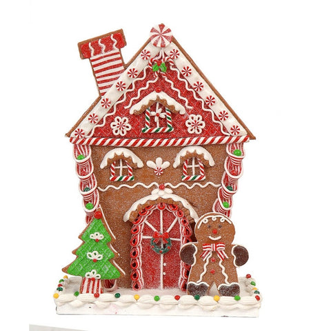 VETUR Maison en pain d'épice avec décorations de Noël led 31 cm 97726