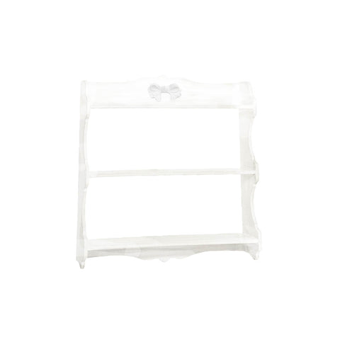 L'ART DI NACCHI Hanging plate rack for kitchen with white wooden bow 84x19,5x95cm