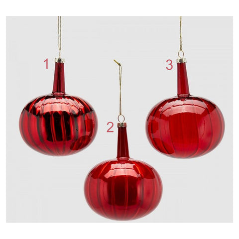 EDG Onion ball Christmas decoration in glass D10 cm 3 variants (1pc)