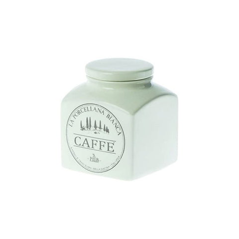 LA PORCELLANA BIANCA Jar for coffee container in porcelain H13.5 P01261100C