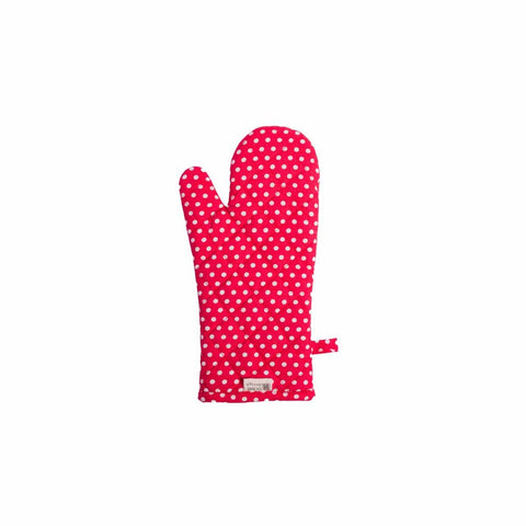 ISABELLE ROSE Gant de cuisine en coton rouge à pois 18x33 cm HDTE031