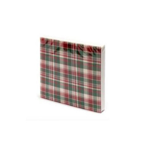 FABRIC CLOUDS Lot de 20 serviettes en papier rouge écossais 33x33 cm