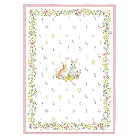 Easy Life Set of 2 "Happy Easter" cotton Easter tea towels 70x50 cm
