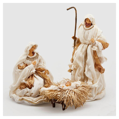 EDG Christmas decoration holy family statue in resin H70 cm