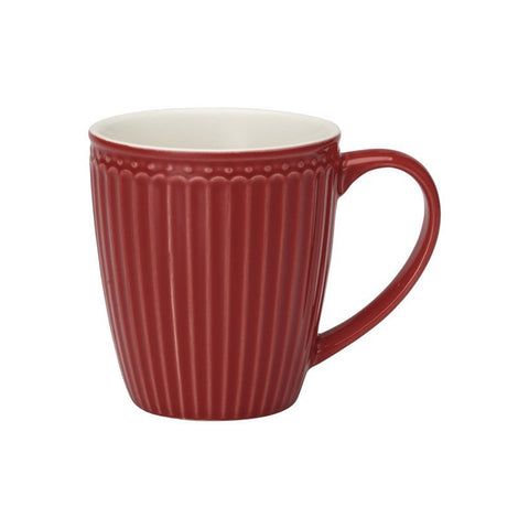 GREENGATE Porcelain mug ALICE RED red 9x10 cm STWMUGAALI1006