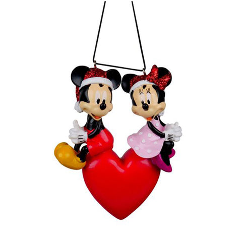 Kurt S. Adler Pendentif Mickey et Minnie Mouse en résine 12 cm