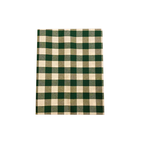 RIZZI DOMINO stain-resistant resin-coated 12-seater tablecloth green checkered 140x240 cm